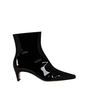 Staud Wally Black Patent Leather Bootie Size 6.5 (36.5 EU) Brand New $395 MSRP